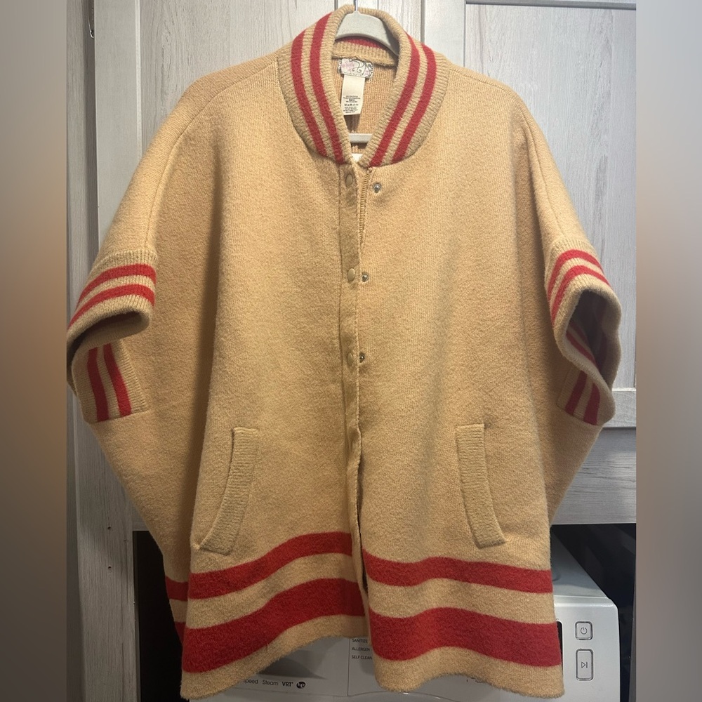 Free People Pancho Zip Up Sweater